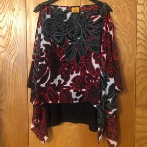 Ruby Rd. Black & Red Blouse